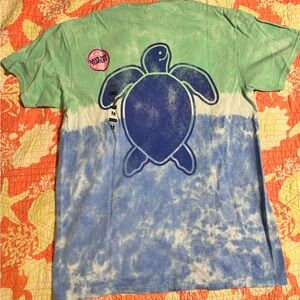 Simply Southern Tie Dye Turtle Short Sleeve Top Size Medium NWT
